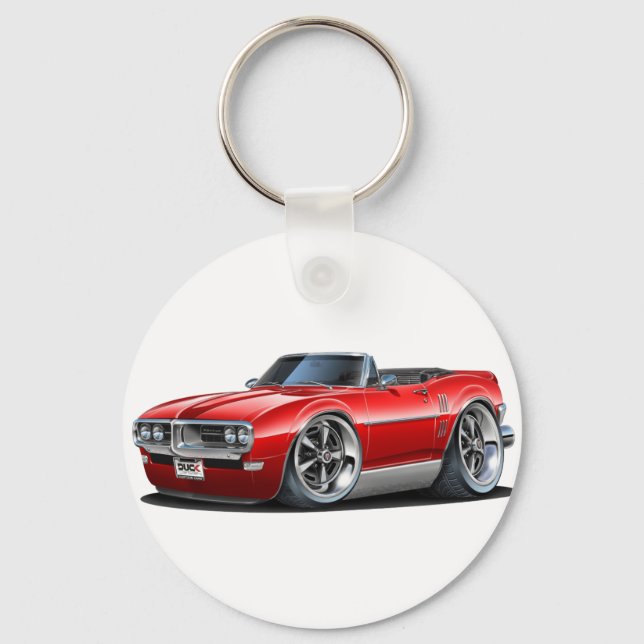 1968 Firebird Red Convertible Keychain (Front)