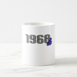 1968 Flower Power Peace Sign Hippie Purple Coffee Mug