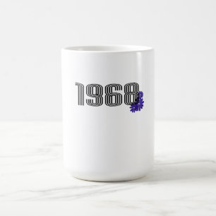 1968 Flower Power Peace Sign Hippie Purple Magic Mug