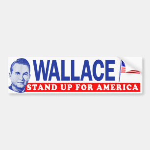 1968 George Wallace "Stand Up For America" Bumper Sticker