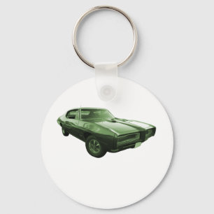 1968 GTO Muscle Car Keychain