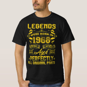 1968 Happy Birthday Gift, Legends Were Born In 196 T-Shirt