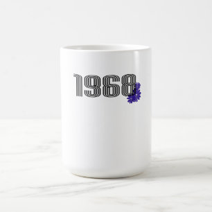1968 Hippie Peace Sign Flower Power Purple Magic Mug
