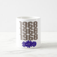 1968 Peace Sign Hippie Flower Power Purple