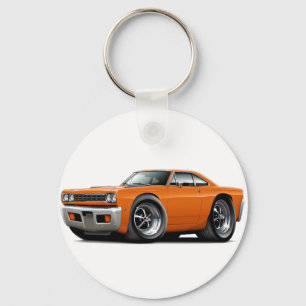 1968 Roadrunner Orange Car Keychain