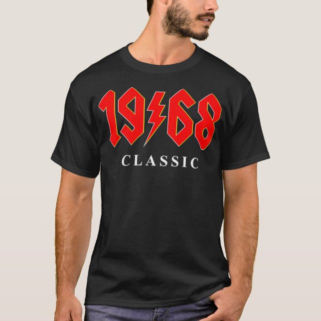 1968  Rock 53rd Birthday Gift for Men T-Shirt (Front)