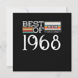 1968 Vintage 52 nd Birthday Anniversary Gift Invitation