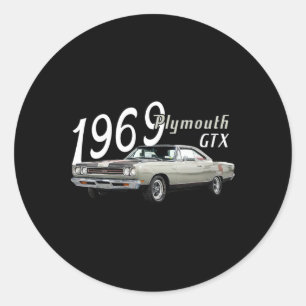 1969 69 Gtx 4th Of July American Classic Round Sticker