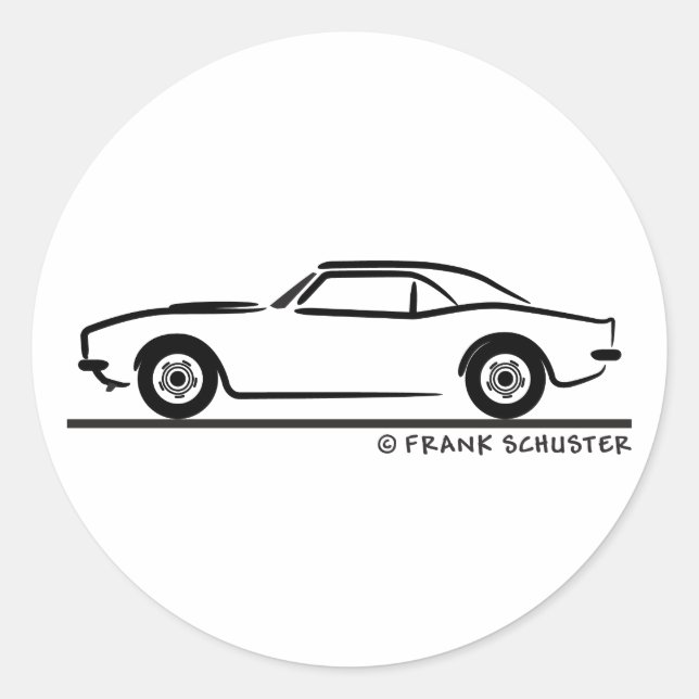 1969 Camaro Classic Round Sticker (Front)