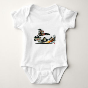 1969 Camaro RS SS White-Black Car Baby Bodysuit