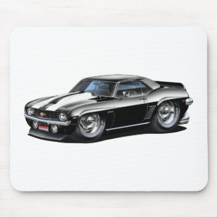 1969 Camaro SS Black-White Car Mouse Pad