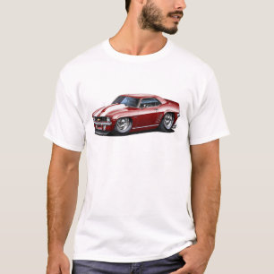 1969 Camaro SS Maroon-White Car T-Shirt