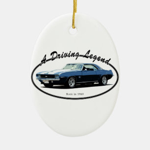 1969 CAMARO YENKO BLUE CERAMIC ORNAMENT
