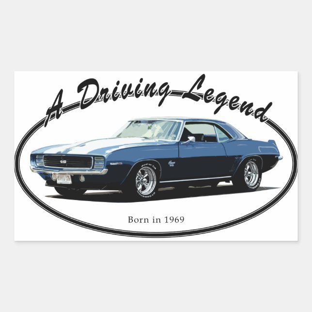 1969 CAMARO YENKO BLUE STICKER (Front)