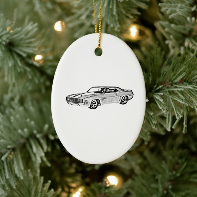 1969 Camaro Z28 Ceramic Ornament (Tree)