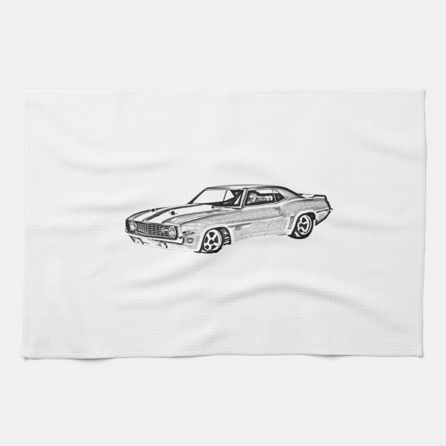 1969 Camaro Z28 Kitchen Towel (Horizontal)
