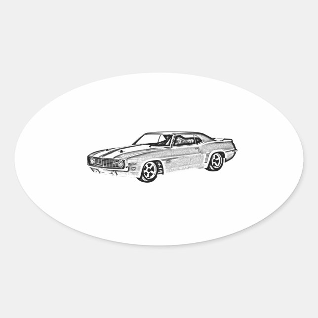 1969 Camaro Z28 Oval Sticker (Front)