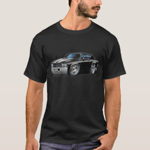 1969 Chevelle Black-White Car T-Shirt
