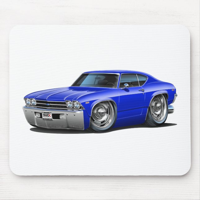 1969 Chevelle Blue Car Mouse Pad (Front)