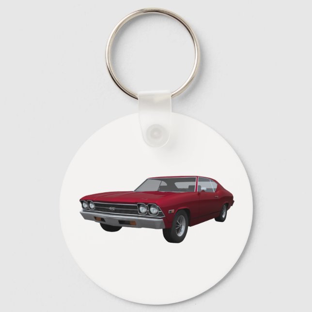 1969 Chevelle SS: Candy Apple Finish Keychain (Front)