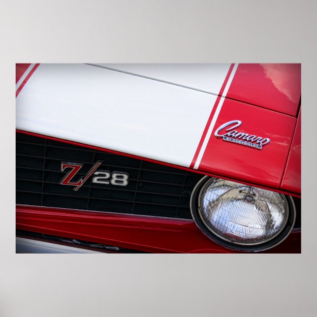 1969 Chevy Camaro Z/28 Red Poster (Front)