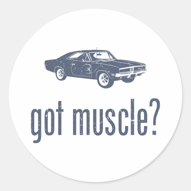 1969 Dodge Charger R/T SE Classic Round Sticker (Front)
