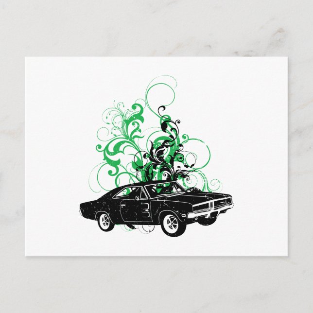 1969 Dodge Charger R/T SE Postcard (Front)