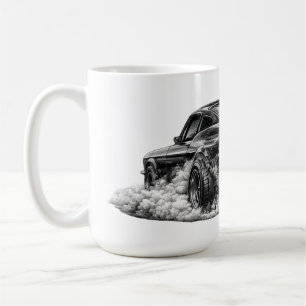 1969 Fastback Muscle Car Burnout Coffee Mug