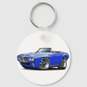 1969 Firebird Blue Convertible Keychain