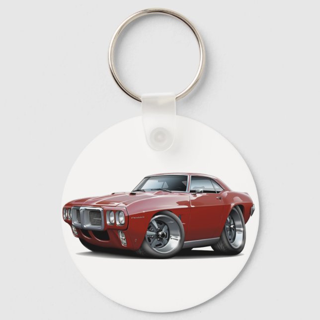 1969 Firebird Maroon Car Keychain (Front)
