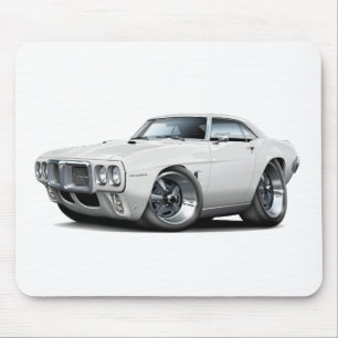 1969 Firebird White Car Mouse Pad