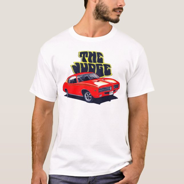 1969 GTO Judge Red Car T-Shirt (Front)