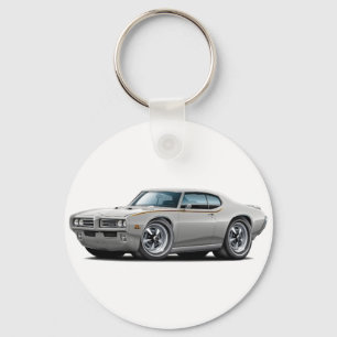 1969 GTO Judge Silver Car Keychain