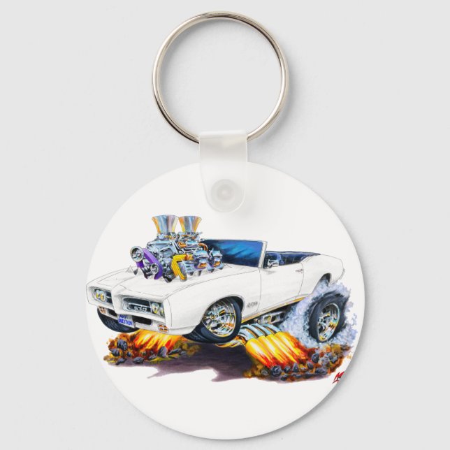 1969 GTO White Convertible Keychain (Front)