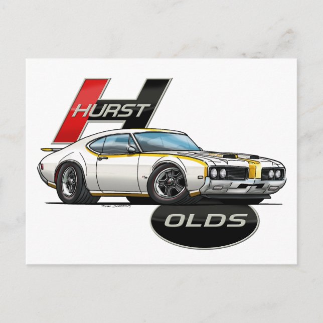 1969 Hurst Olds Cutlass Postcard (Front)