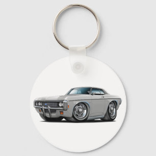 1969 Impala Silver-Black Top Car Keychain
