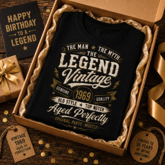 1969 Legendary Vintage Aged Perfectly 57th Bday T-Shirt