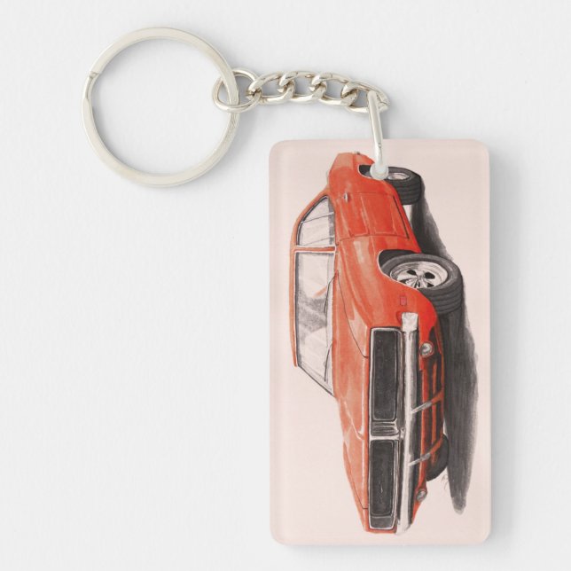 1969 Orange Charger Keychain (Front)