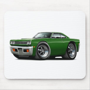 1969 Roadrunner Green Car Mouse Pad