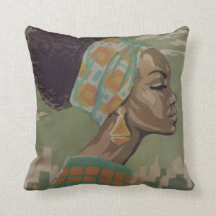 1969  Soul Sisters PowerPuff Throw Pillow