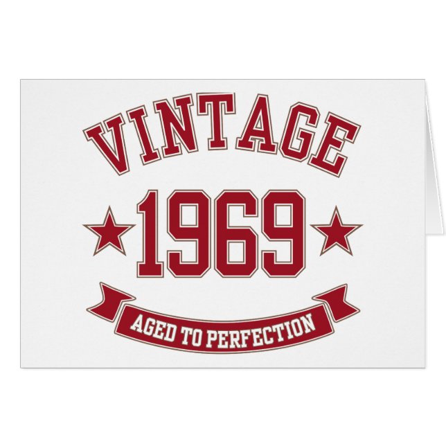 1969 Vintage Aged To Perfection (Front Horizontal)