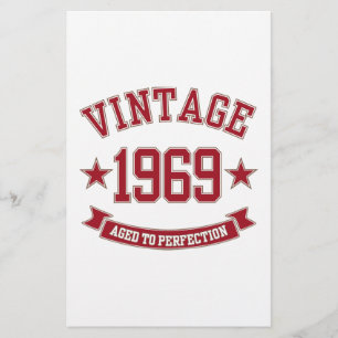 1969 Vintage Aged To Perfection Stationery
