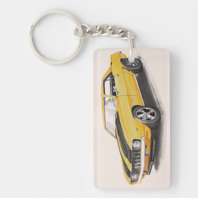 1969 Yellow Camaro Keychain (Front)