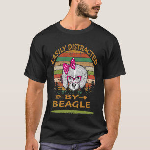 196 Easily Distracted By Beagle T-Shirt