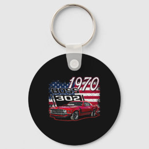 1970 70 Boss 302 4th Of July American Keychain