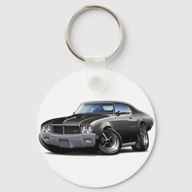 1970-72 Buick GS Black Car Keychain (Front)