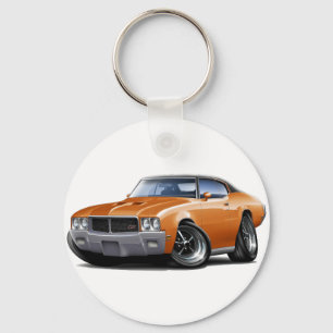 1970-72 Buick GS Orange Black Top Car Keychain