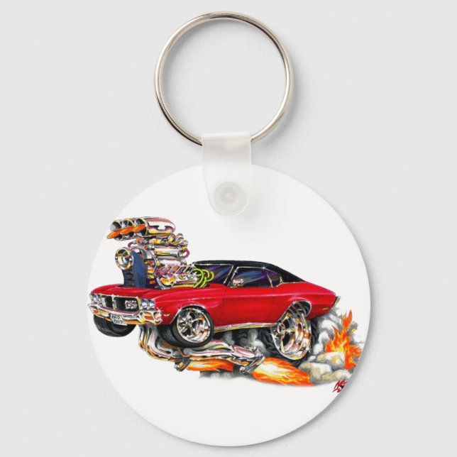 1970-72 Buick GS Red Car Keychain (Front)