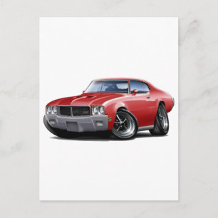 1970-72 Buick GS Red Car Postcard