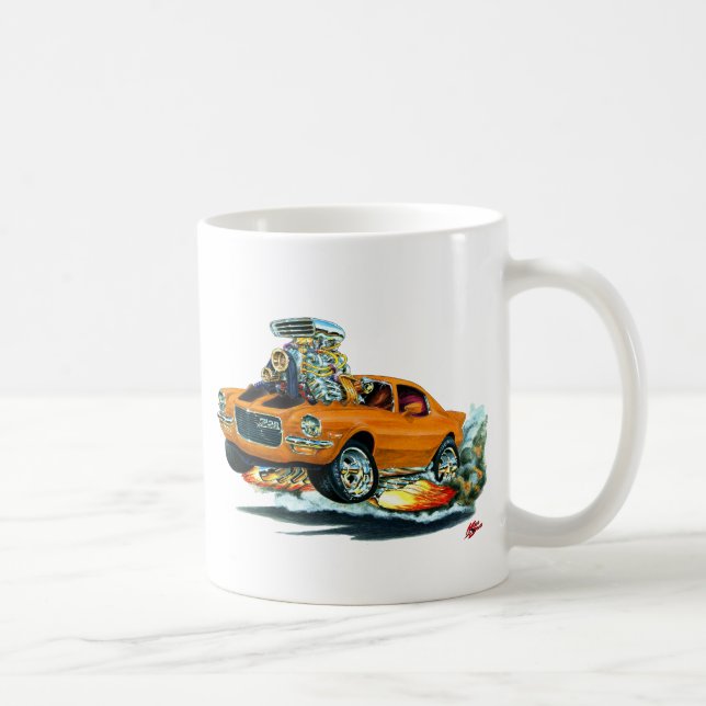 1970-72 Camaro Orange-Black Car Coffee Mug (Right)